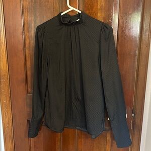 Elegant Black Long Sleeve Blouse